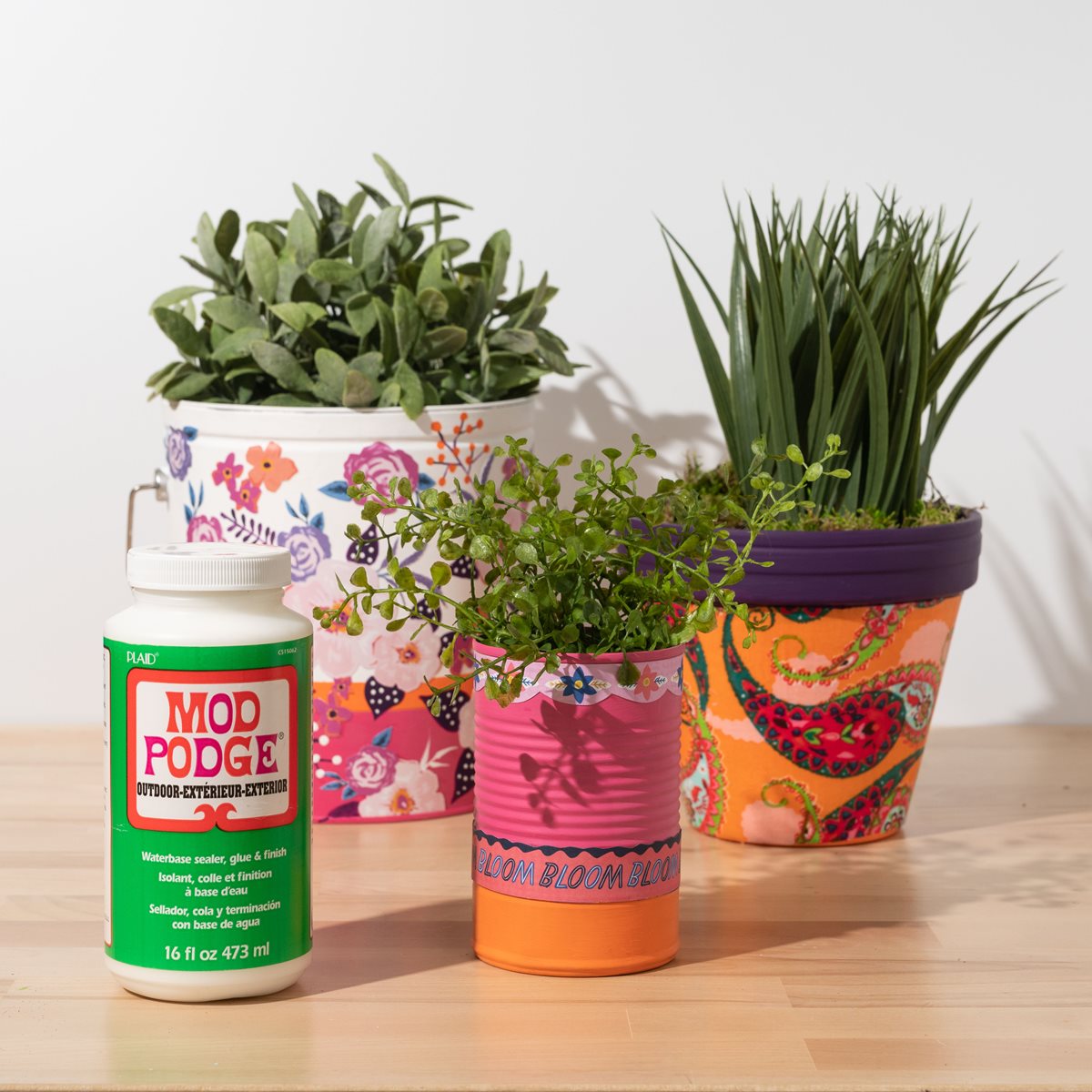 Mod Podge Garden Pots