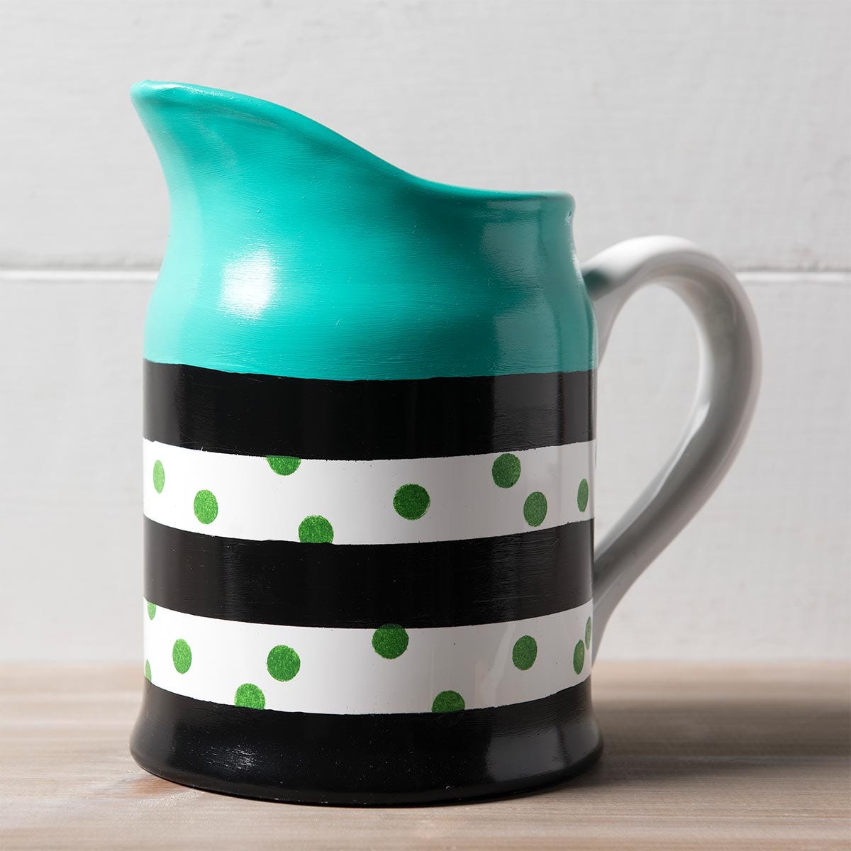 Striped Enamel Pitcher