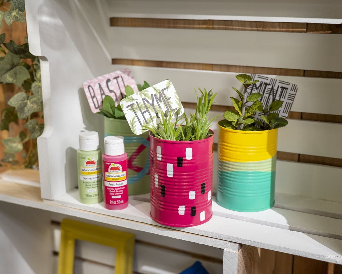 Tin Can Herb Garden