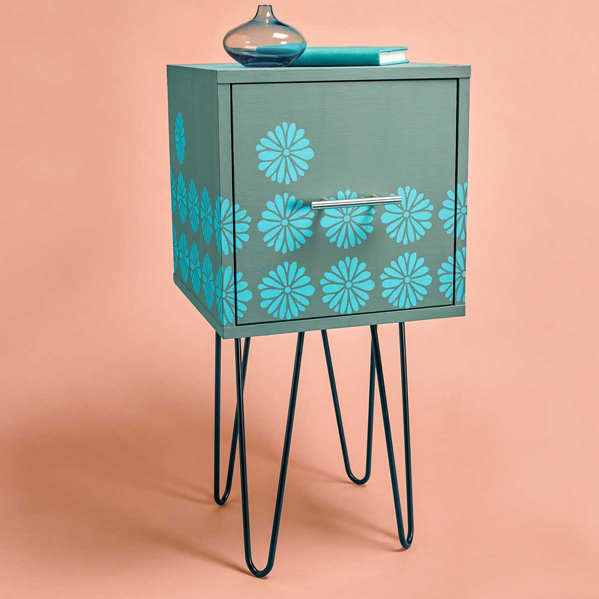 Mod Floral Side Table