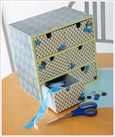 Polka Dot Six Drawer Organizer