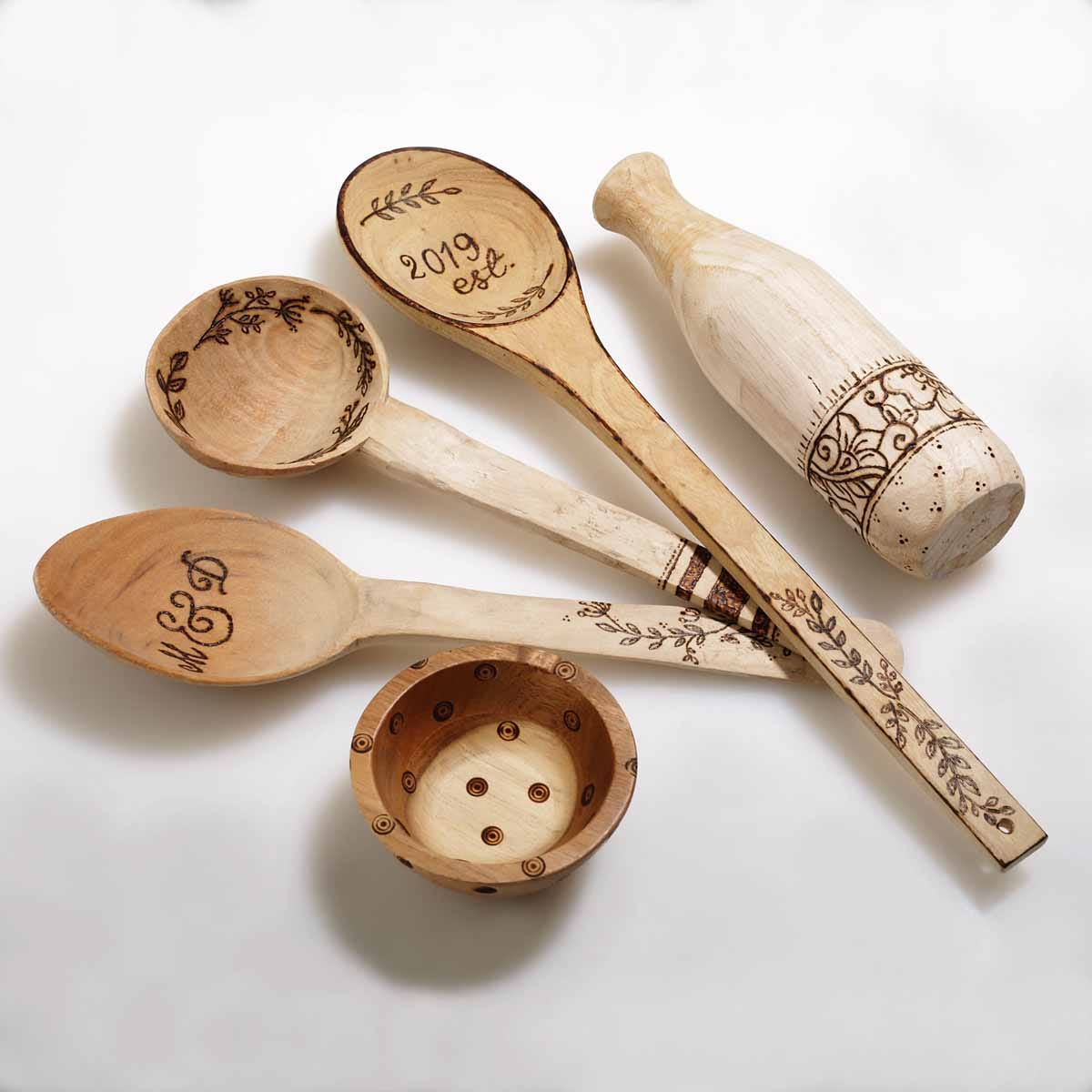 Wood Burned Spoons