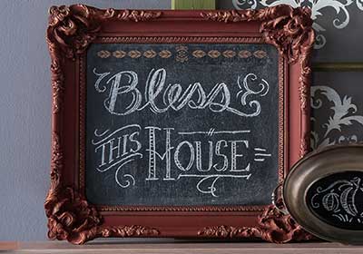 Chalkboard with Ornate Frame