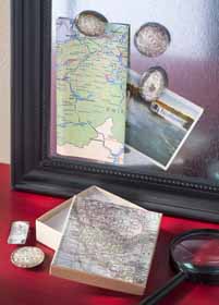 Mod Podge Map Magnets