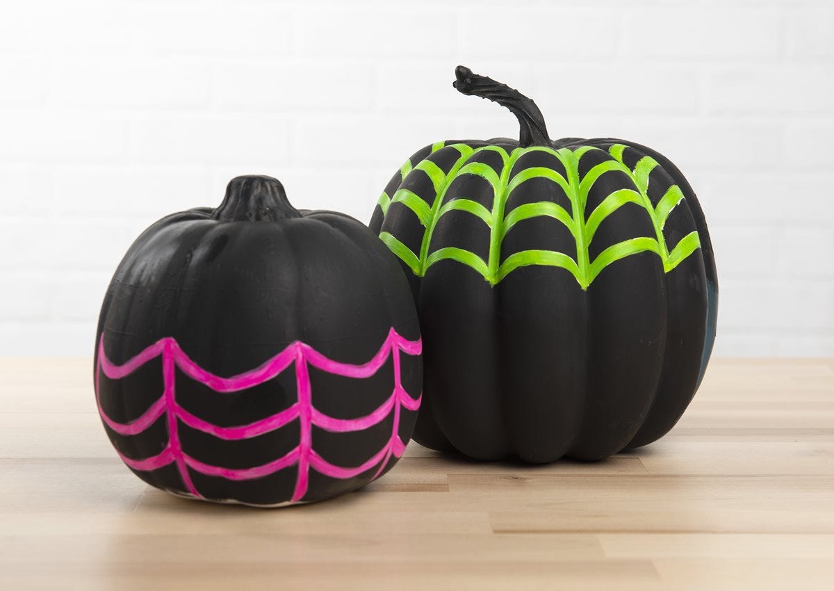 FolkArt Neon Blacklight Pumpkins