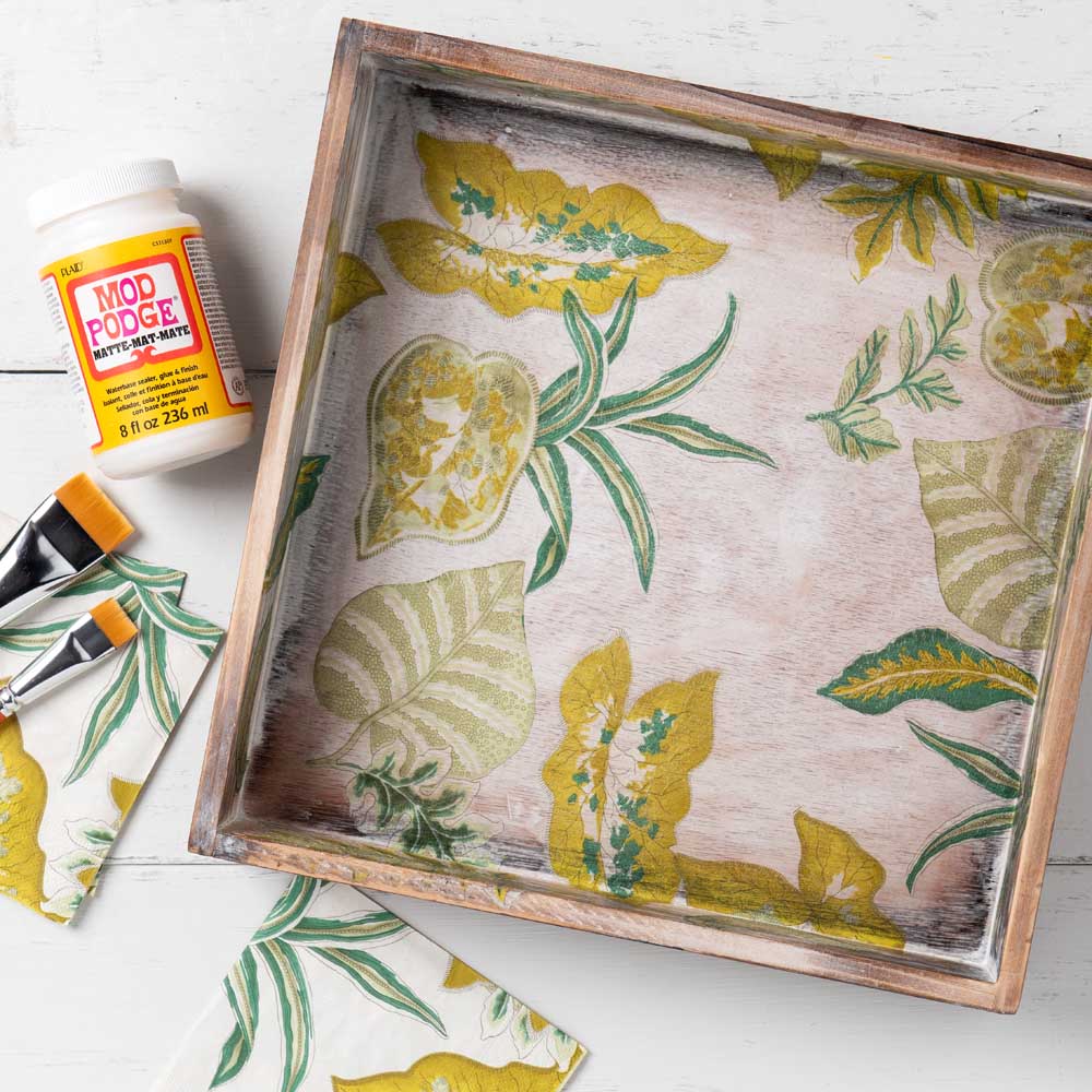 Napkin Decoupage DIY Idea - Botanical Box