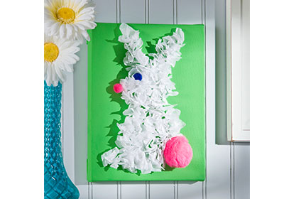 Tissue Paper Rabbit Canvas