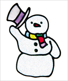 Snowman Window Cling