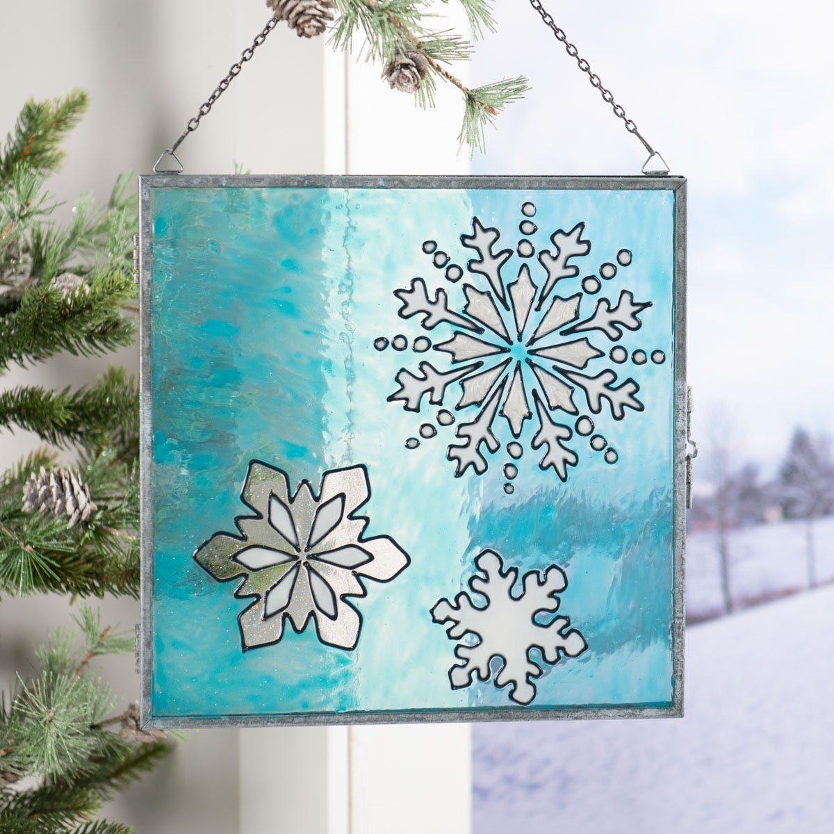 Gallery Glass Snowflake Frame Trio