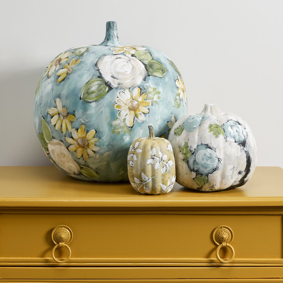 FolkArt Farmhouse Floral Pumpkins