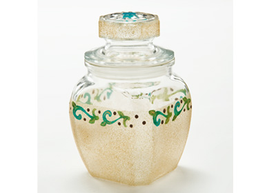 Gold Glitter Apothecary Jar