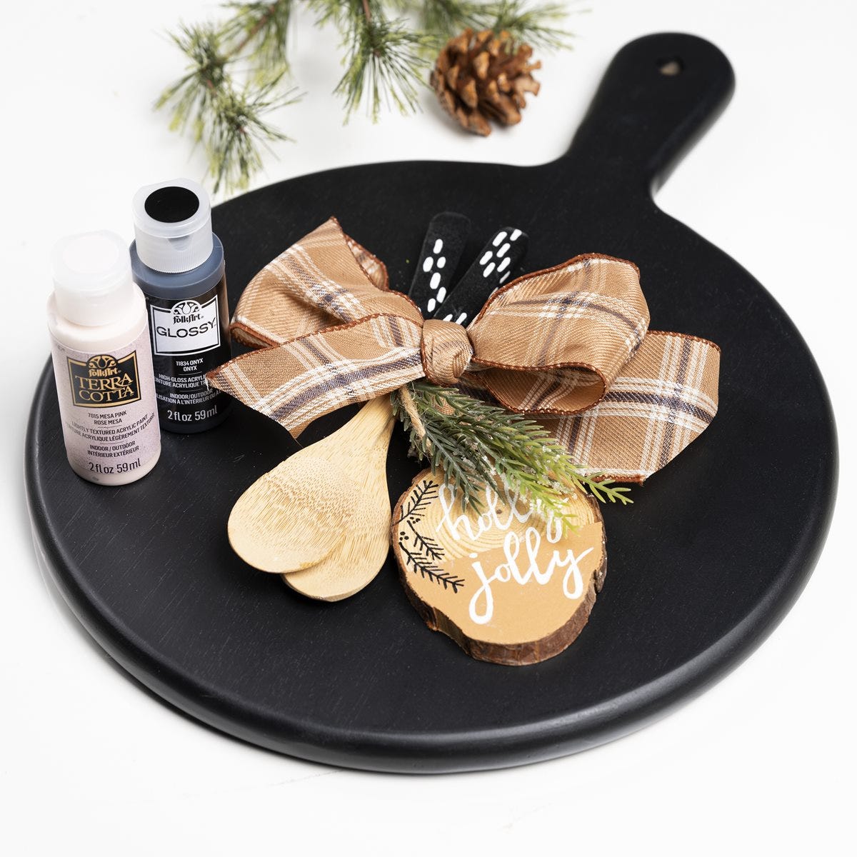 Modern Christmas Chalkboard Cutting Board Gift