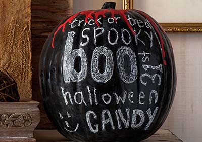 Blood Drip Chalkboard Pumpkin