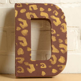 Animal Print Stenciled Letter