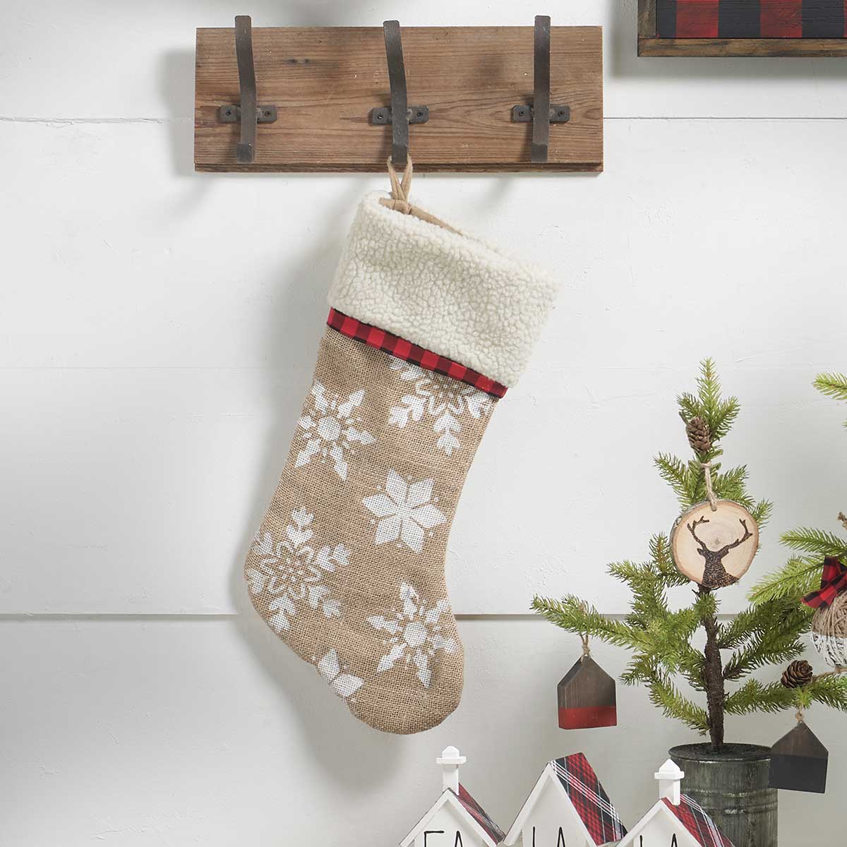 Farmhouse Burlap Stocking