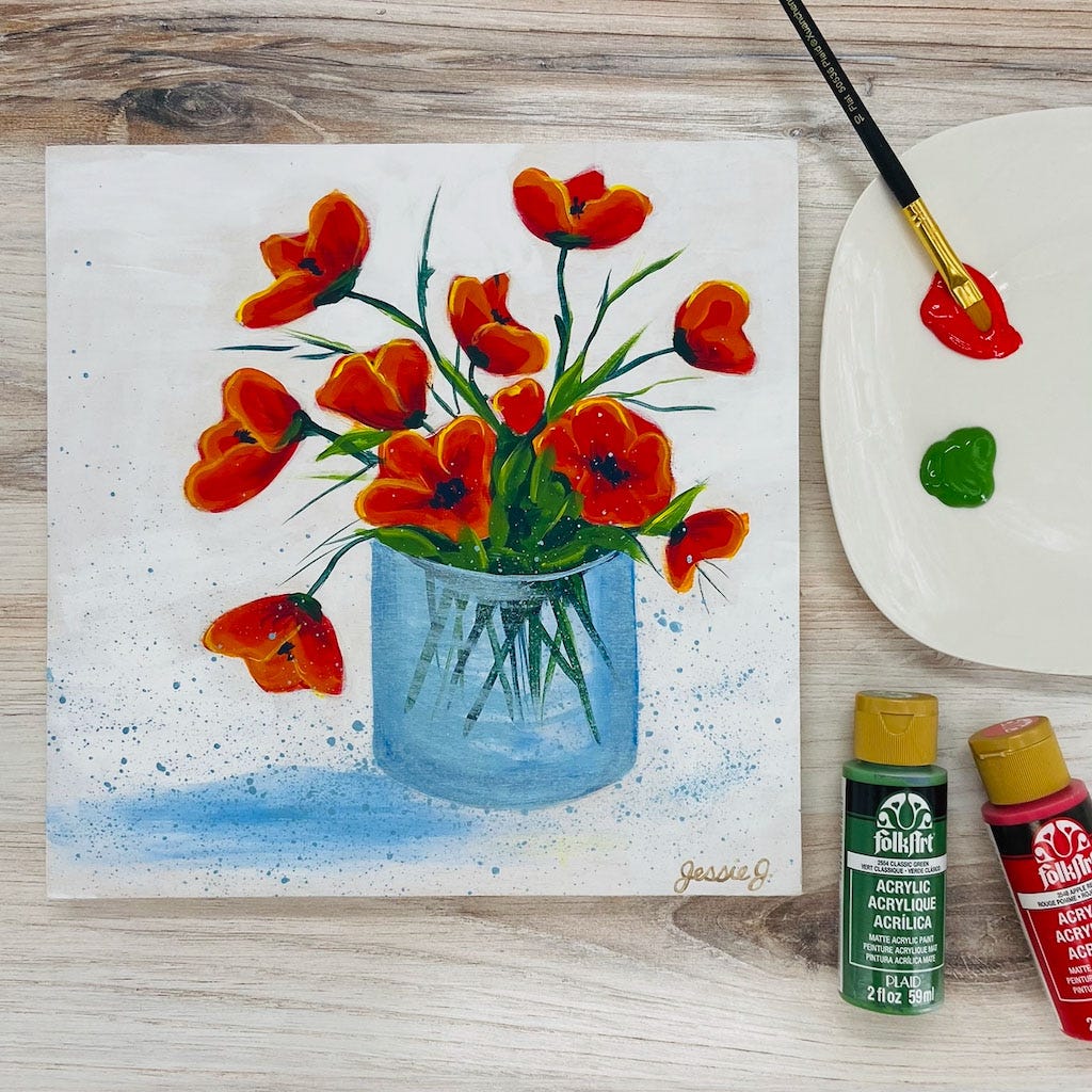 Vase of Poppies