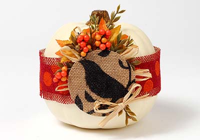 Burlap Wrapped Pumpkin