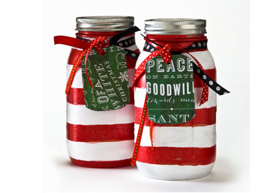 Candy Cane Cookie Recipe Jar