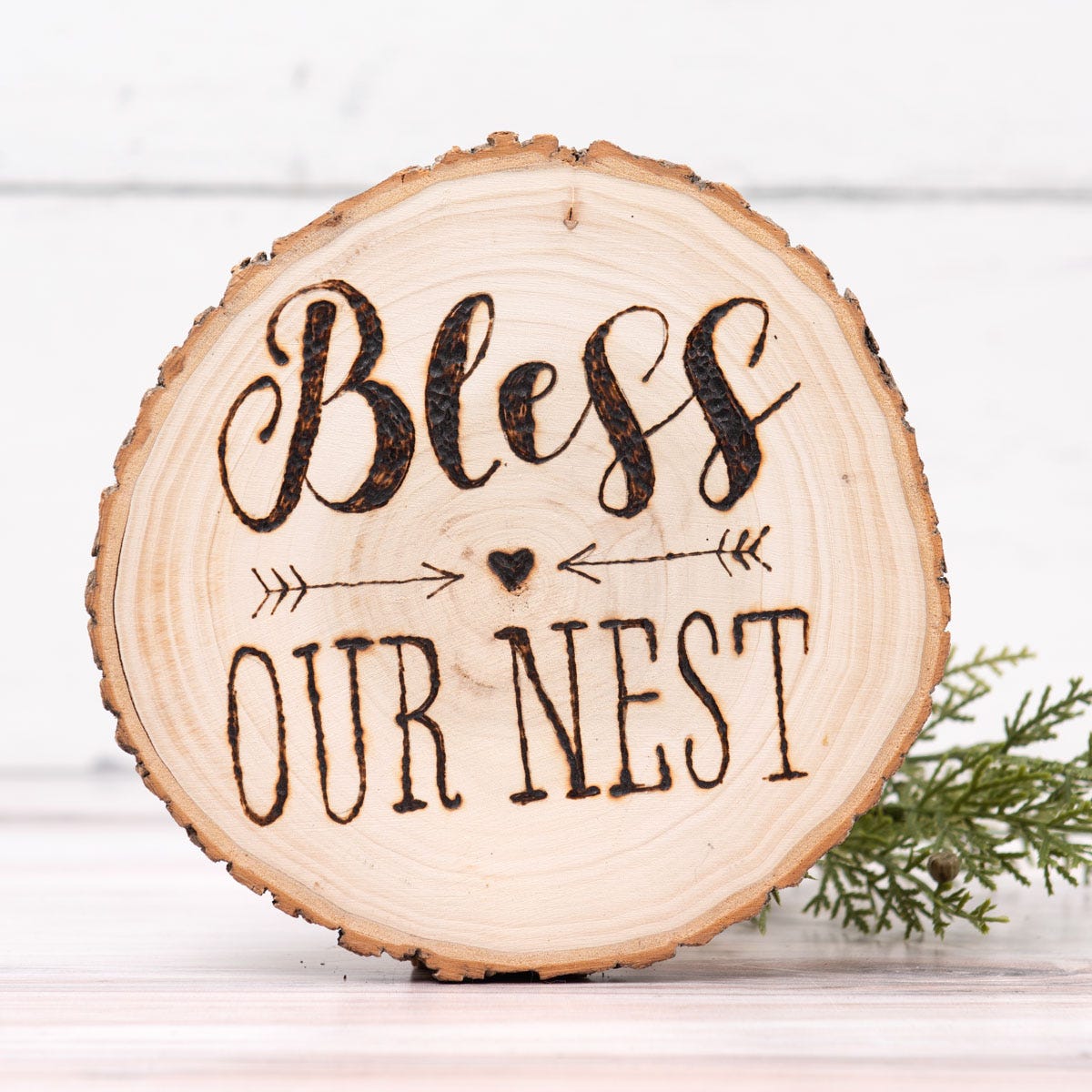 Bless Wood-Burned Christmas Sign DIY