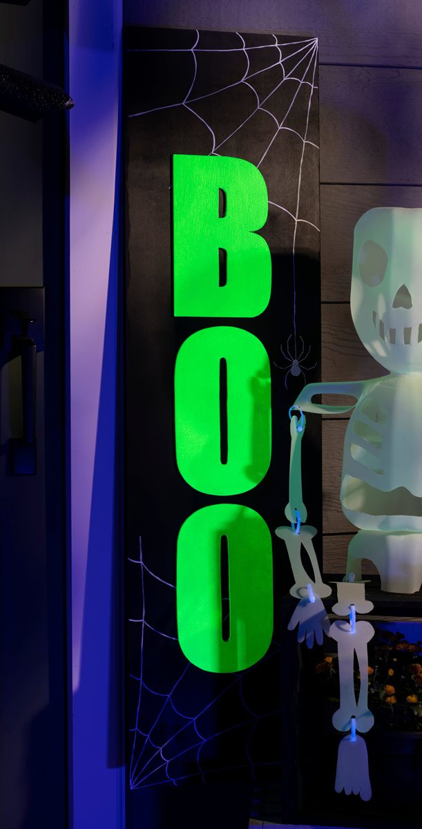 FolkArt Neon Blacklight Boo Sign