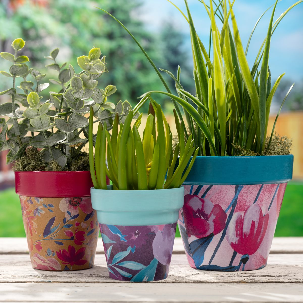 Mod Podge Multi Clay Pots