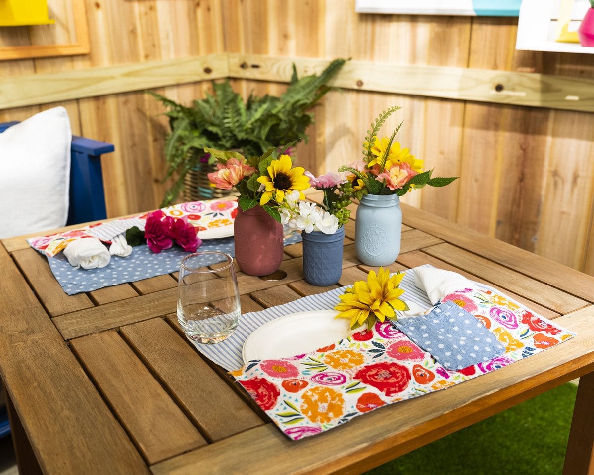 Pocket Placemats with Mod Podge Fabric