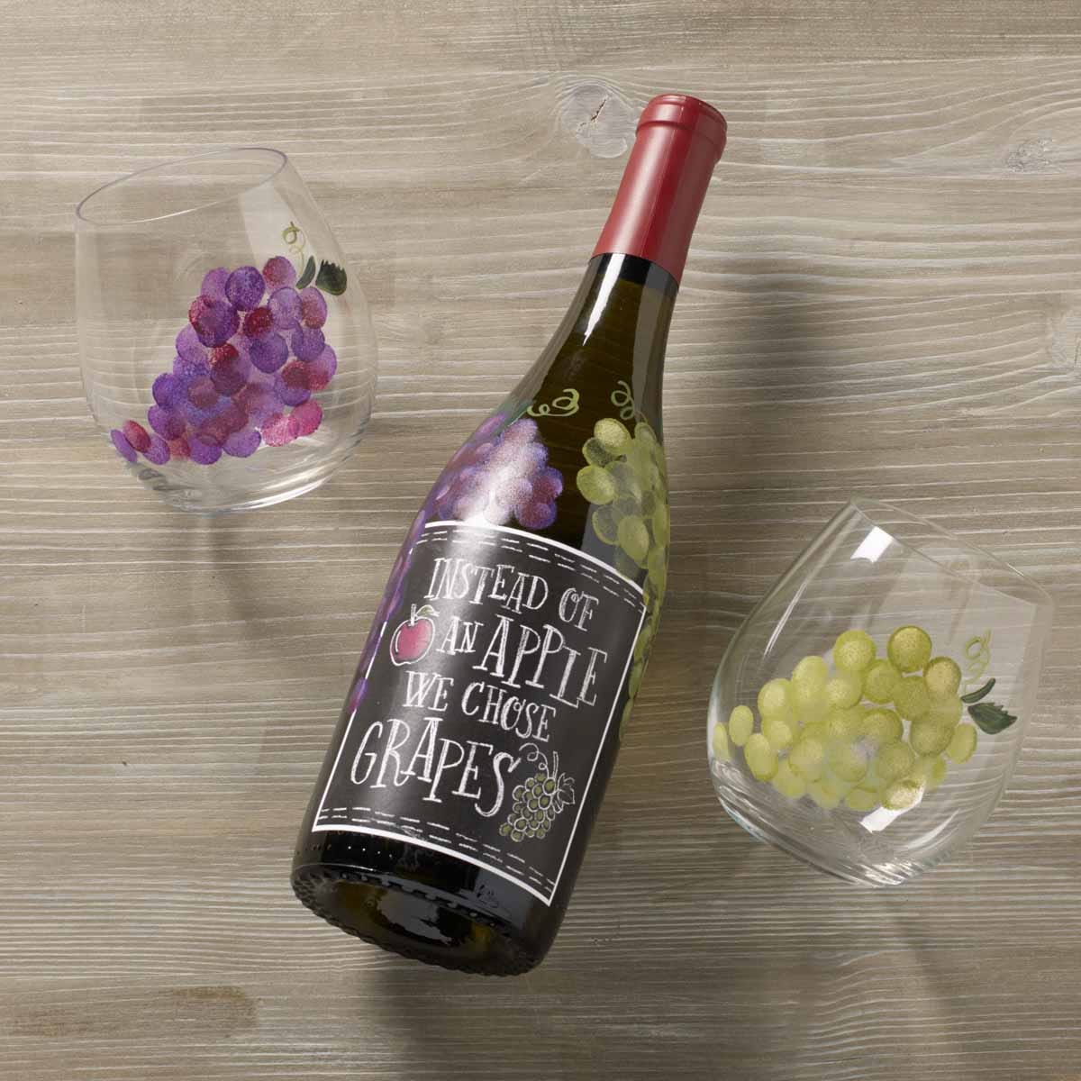 Teacher’s Wine Label & Wine Glasses Gift