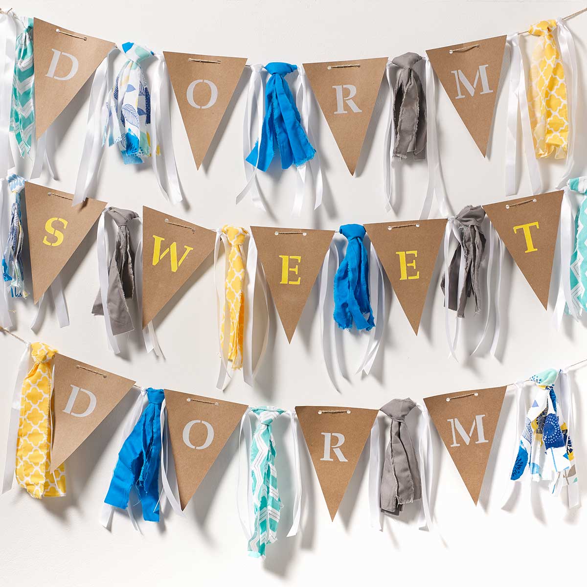 DIY Dorm Room Decoration - Pennant Banner