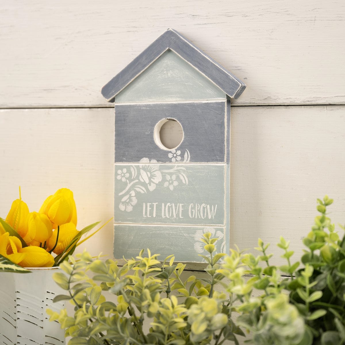 Let Love Grow Birdhouse Plaque