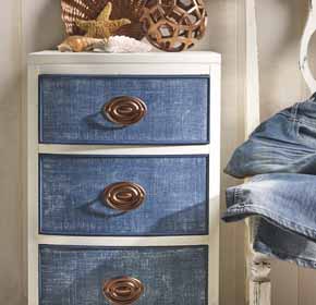 Faux Denim Side Table