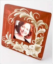 Scrolls & Roses Stained Frame