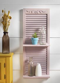 Repurposed Shutter Shelf