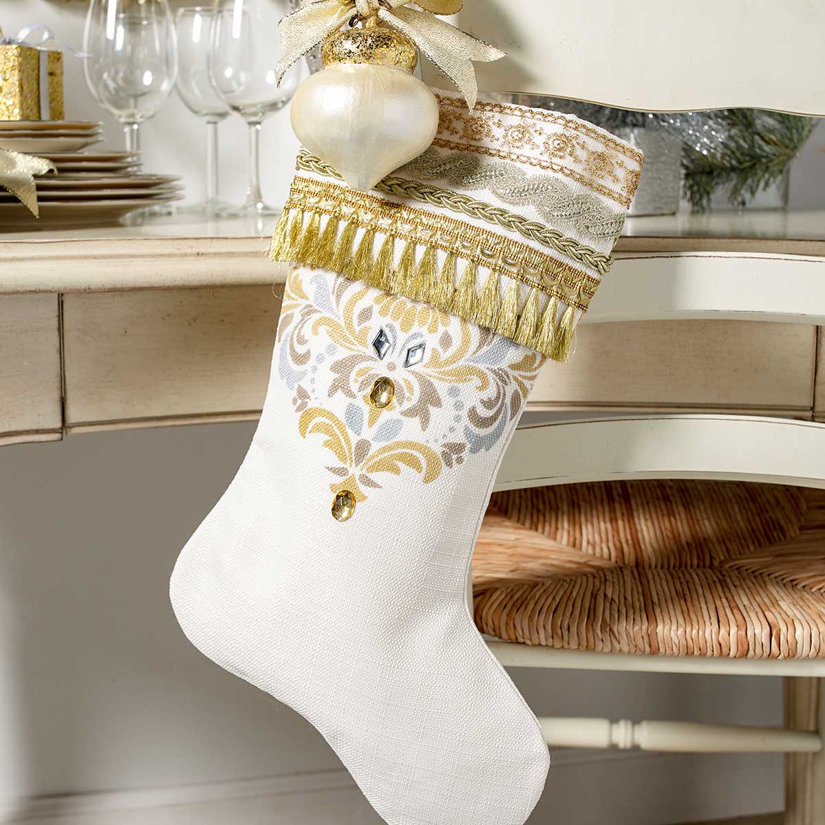 DIY Ornate Gold Stocking