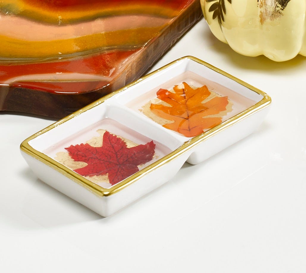 Mod Podge Resin Fall Leaf Trinket Tray