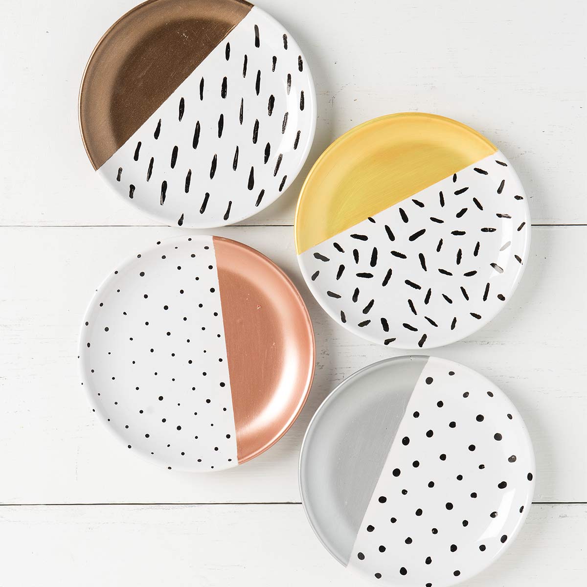 Metallic Print Dishes