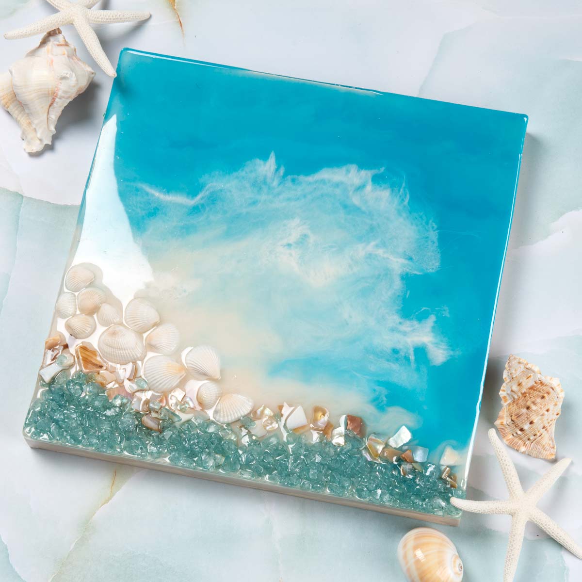 Resin Beach Painting