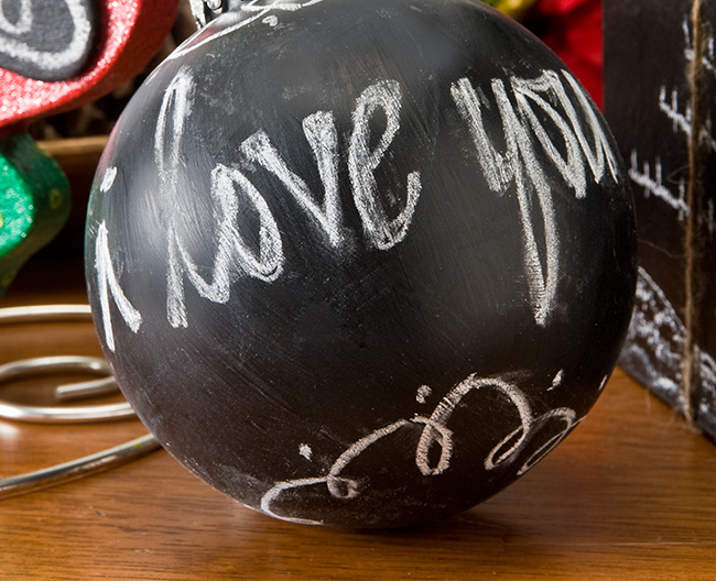 Christmas Chalkboard Ball Ornament