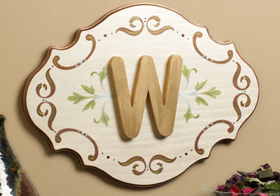 Monogrammed Marquis Plaque