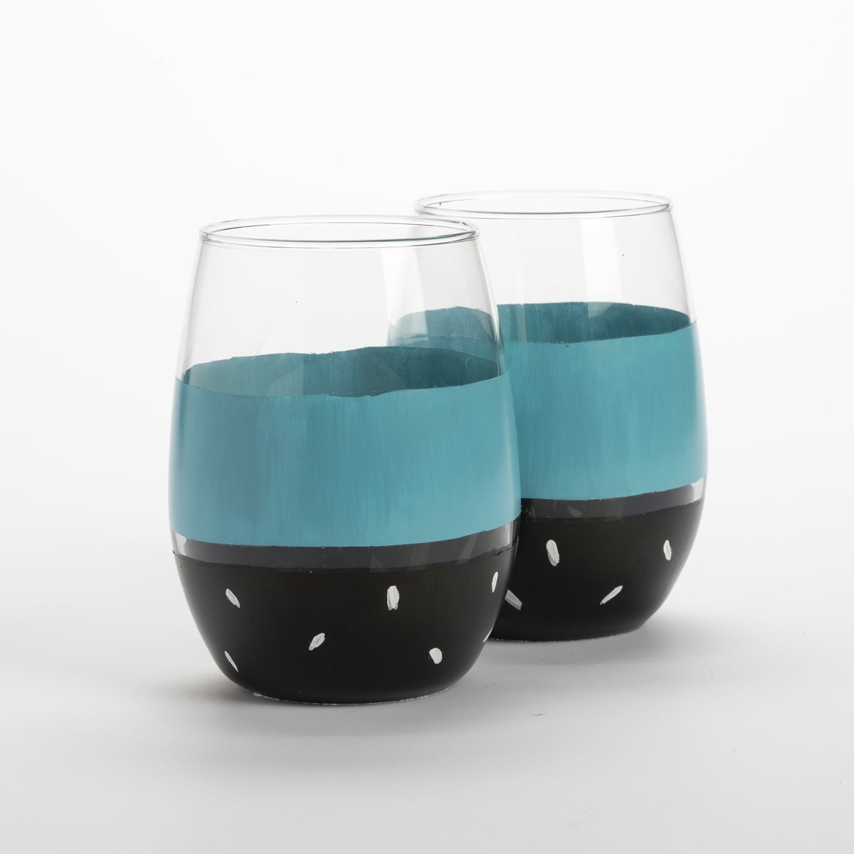 Apple Barrel Stemless Glasses