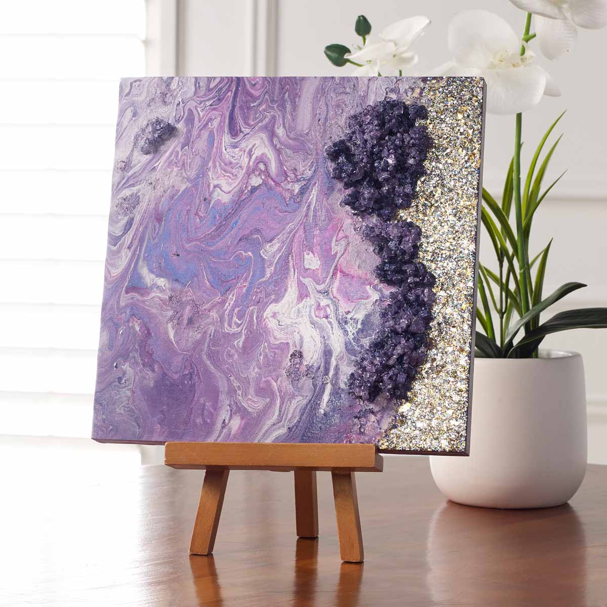 Glitterific Geode Canvases