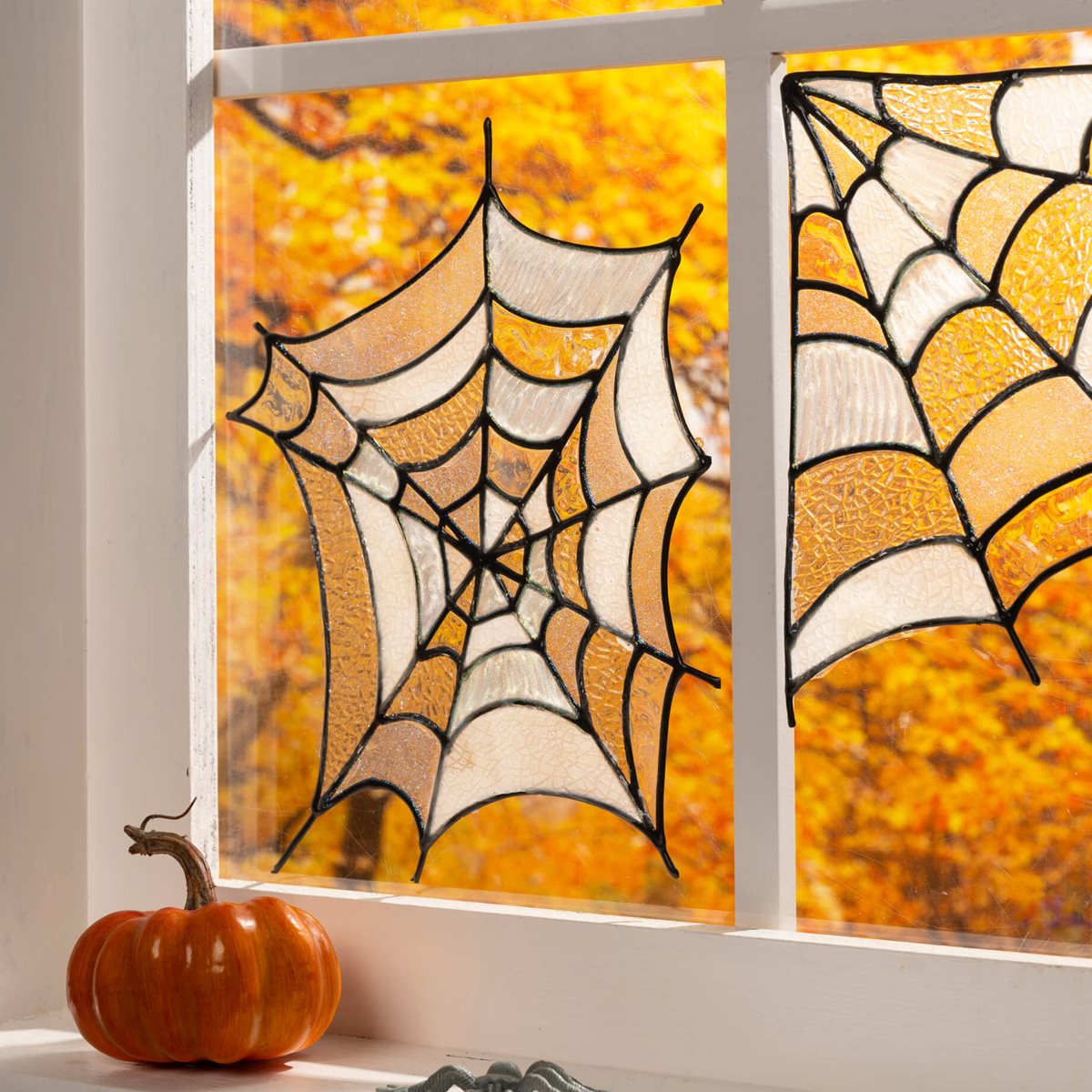 Gallery Glass Halloween Spider Webs