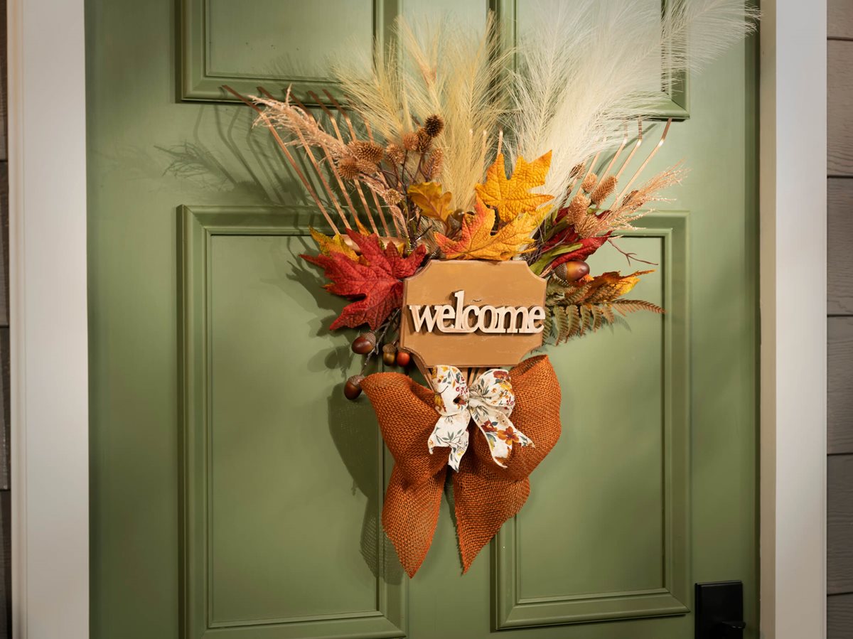 Make It Cozy Fall Upcycled Rake Wreath