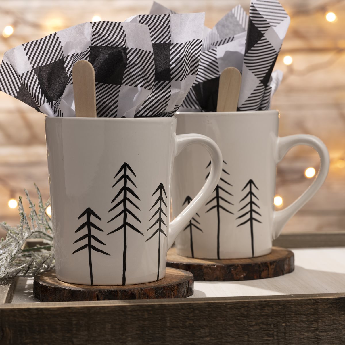 FolkArt Tree Mugs