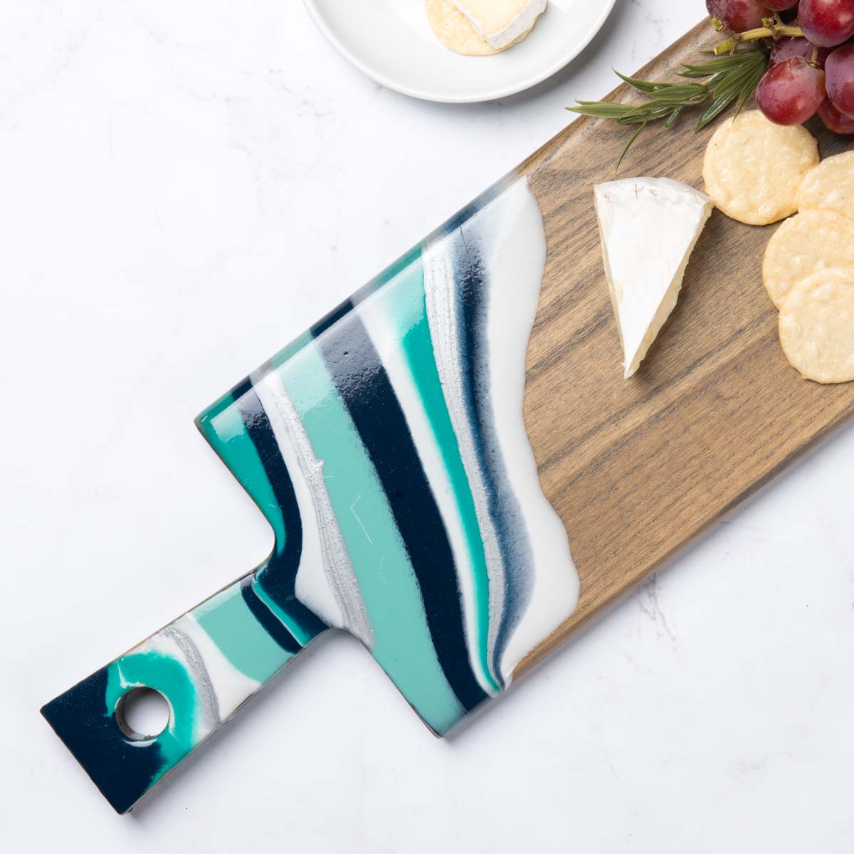 Blue and Aqua Cutting Board