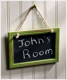 Chalkboard Room Sign