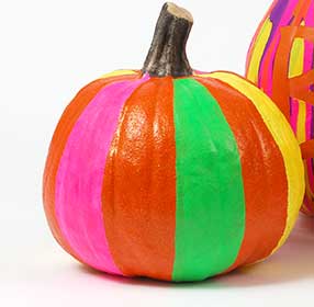 Glow in the Dark Striped Pumpkin