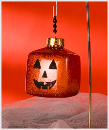 Jack-o-Lantern Extreme Glitter Ornament