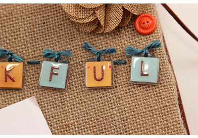 Thankful Fall Burlap Art with Mod Podge