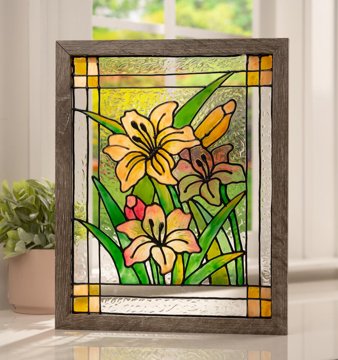 Lily in Wood frame