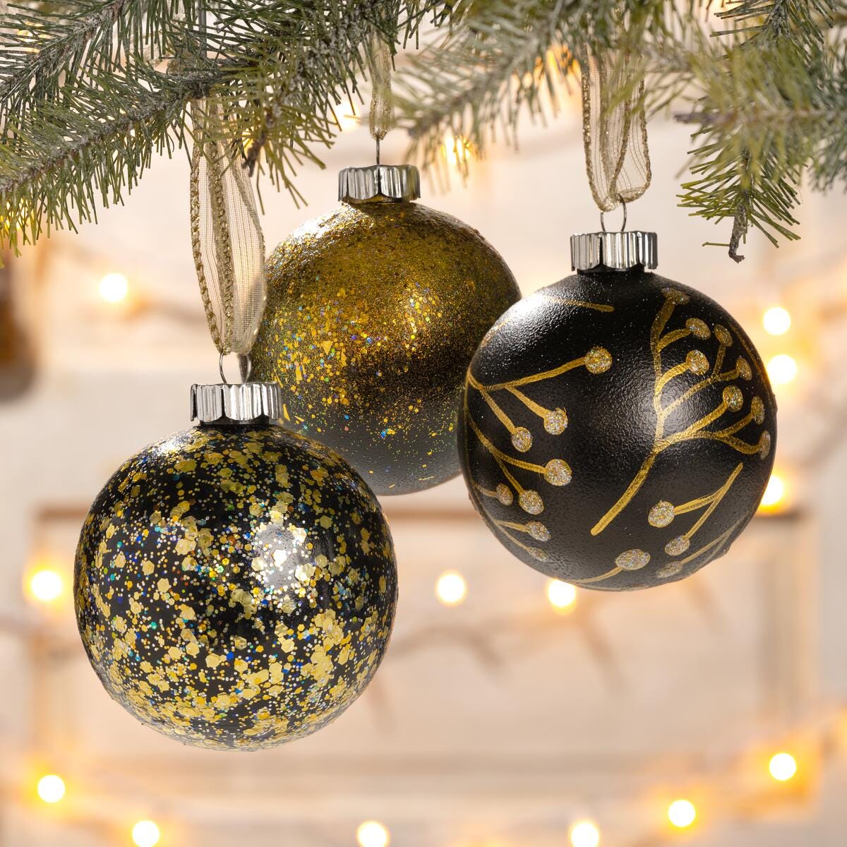 Black and Gold Ornaments